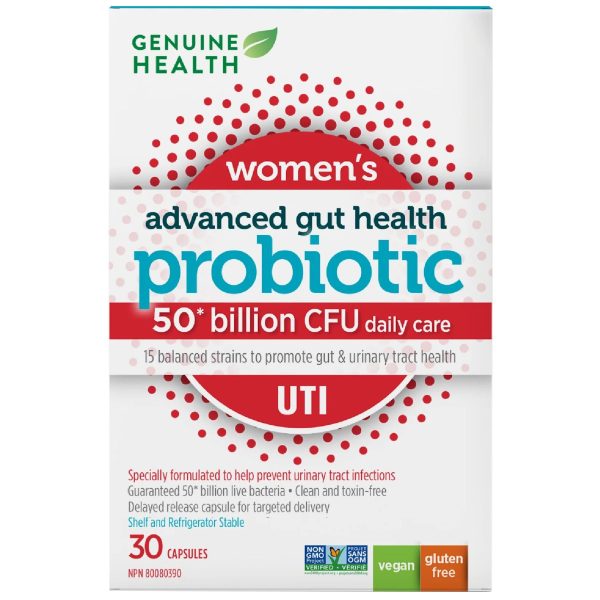 Genuine Health Advanced Gut Health Probiotic UTI 50 Billion CFU 30s on Sale