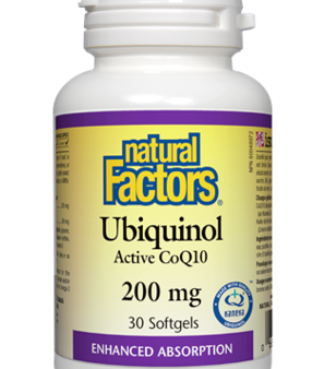 Natural Factors Ubiquinol Active CoQ10 200mg 30s For Cheap