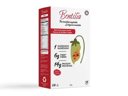 Bentilia Red Lentil Penne Pasta 8oz Online Sale