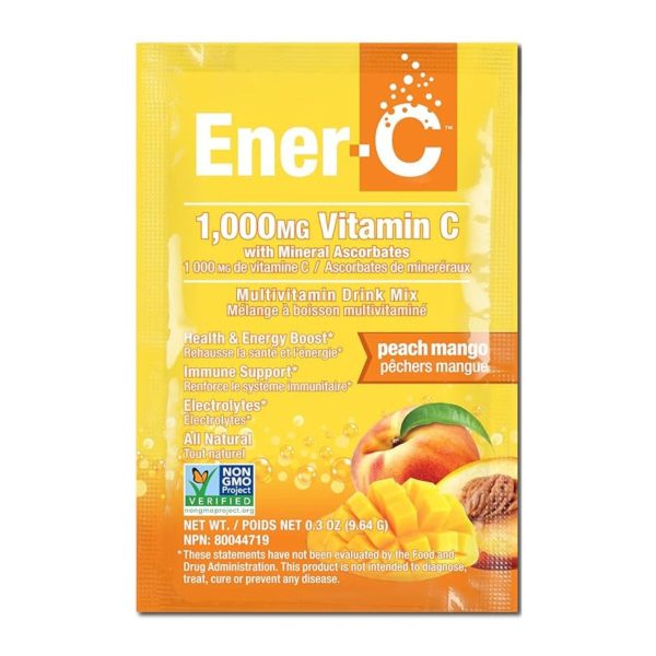 Ener-C Peach Mango Multivitamin Drink Mix - 1,000mg Vitamin C (Single Sachet) Hot on Sale