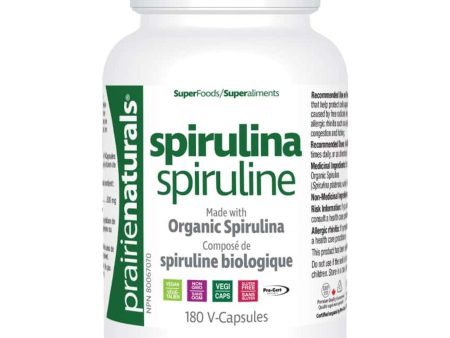 Prairie Naturals Organic Spirulina 180s (Capsules) Hot on Sale