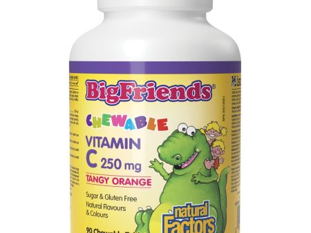 Natural Factors Big Friends Chewable Vitamin C Tangy Orange Flavour 90s Online now