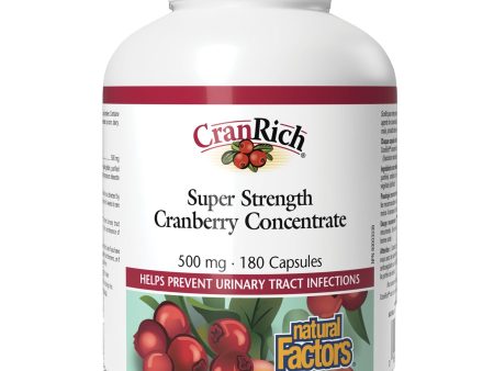 Natural Factors Super Strength Cranberry Concentrate 500 mg (Capsules) 180s Sale