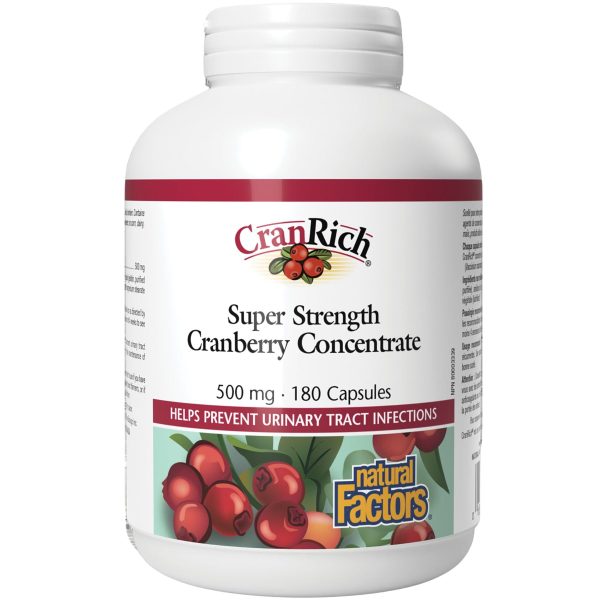 Natural Factors Super Strength Cranberry Concentrate 500 mg (Capsules) 180s Sale