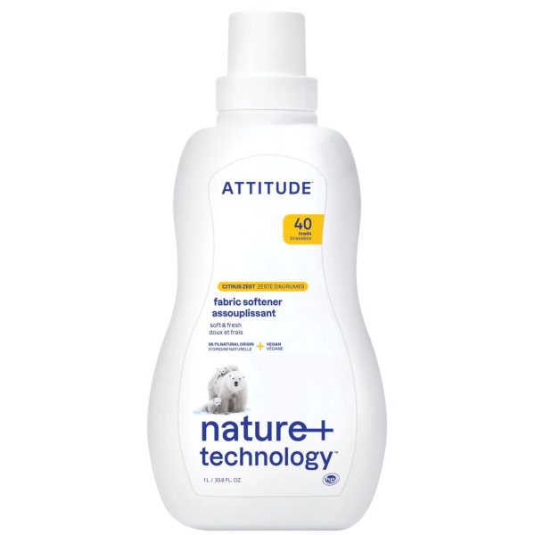 Attitude Nature+ Fabric Softener Citrus Zest 1L Supply