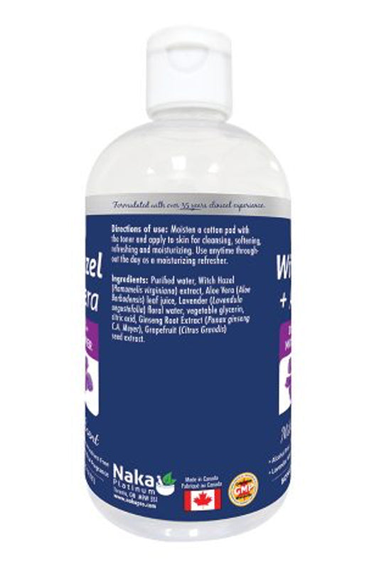 Naka Platinum Moisturizing Witch Hazel + Aloe Vera - Lavender Scent 360ml Bonus Size (300 + 60 Free) Online