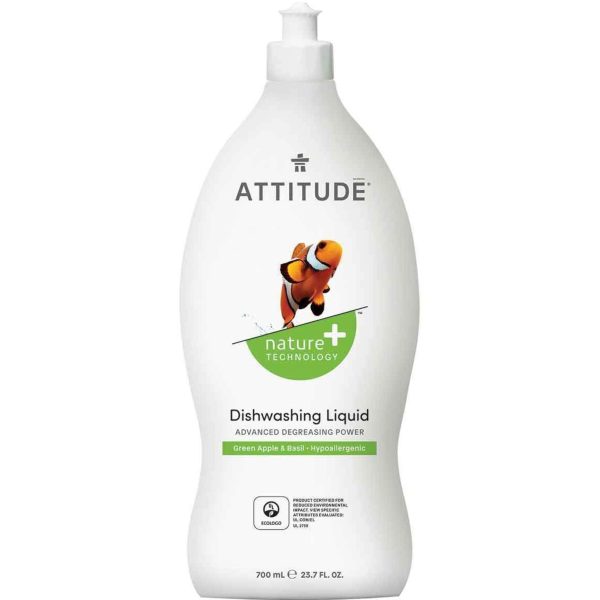 Attitude Nature+ Dishwashing Liquid Green Apple & Basil 700ml Online