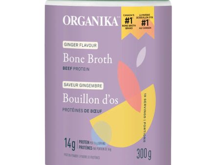 Organika Beef Bone Broth Protein Powder - Ginger 300g For Cheap