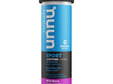 Nuun Sport Hydration + Caffeine - Wild Berry 10s Online now