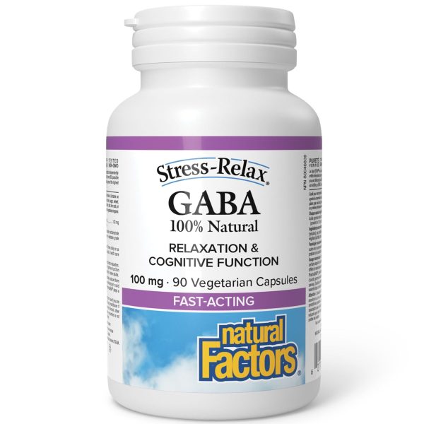 Natural Factors 100% Natural GABA 100 mg Capsules 90s Fashion