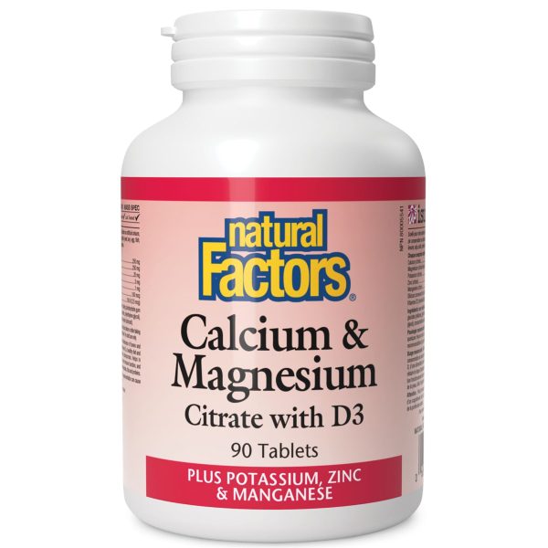 Natural Factors Calcium & Magnesium Citrate with D3 (Tablets) 90s Fashion