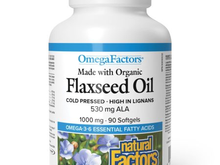 Natural Factors Organic Flaxseed Oil 1000 mg 90s Online now