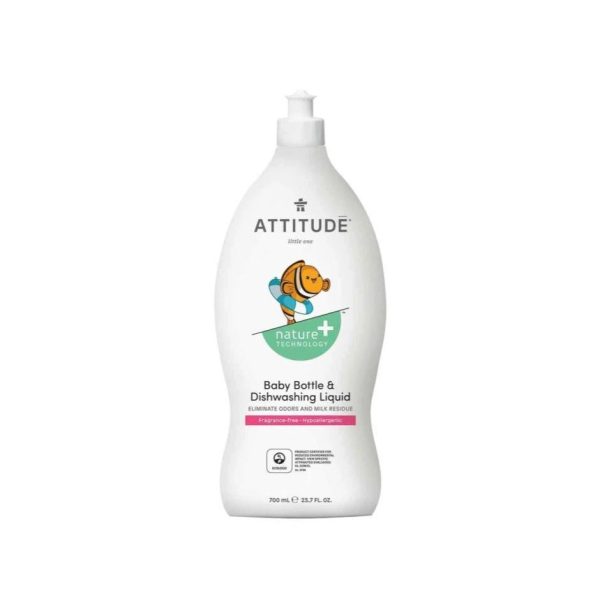 Attitude Nature+ Baby Bottle Dishwashing Liquid Unscented 700ml Online Sale