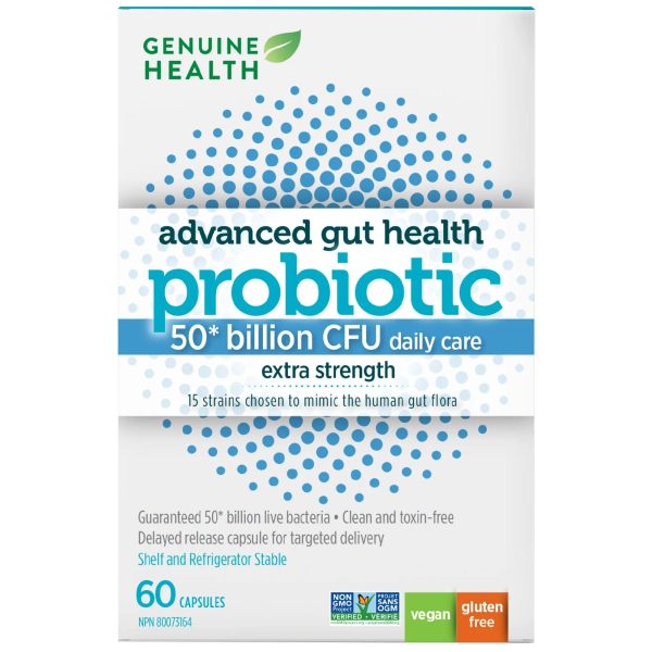 Genuine Health Advanced Gut Health Extra-Strength Probiotic 50 Billion CFU 60s Cheap