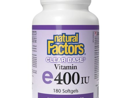 Natural Factors Clear Base Vitamin E 400 IU 180s Online