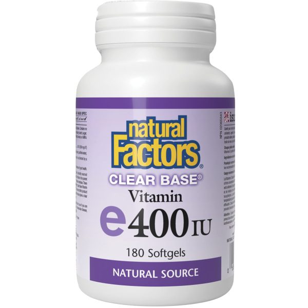 Natural Factors Clear Base Vitamin E 400 IU 180s Online