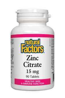 Natural Factors Zinc Citrate 15 mg 90s Hot on Sale