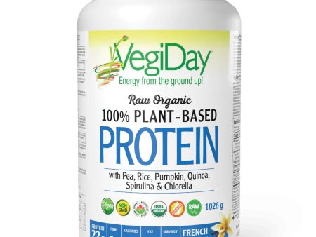 VegiDay Raw Organic Plant-Based Protein French Vanilla 972g For Sale