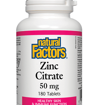 Natural Factors Zinc Citrate 50 mg 180s Fashion