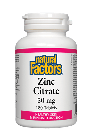 Natural Factors Zinc Citrate 50 mg 180s Fashion