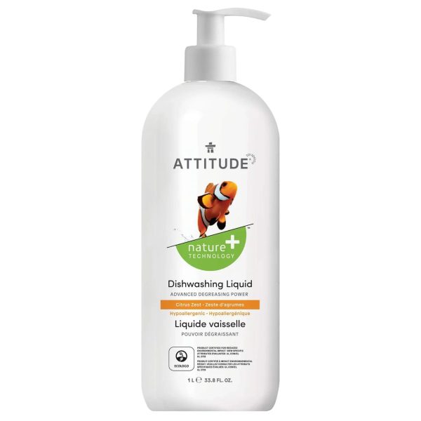 Attitude Nature+ Dishwashing Liquid Citrus Zest 1L Online