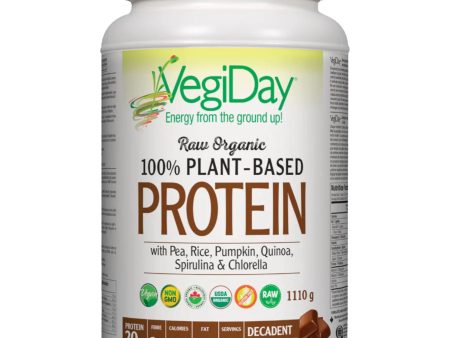 VegiDay Raw Organic Plant-Based Protein - Decadent Chocolate 1110g Online Hot Sale