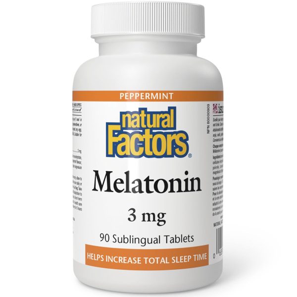 Natural Factors Melatonin 3 mg Peppermint 90s Online Sale