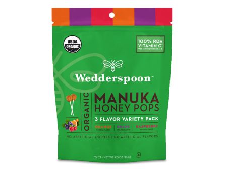 WedderSpoon Organic Manuka Honey Pops Variety Pack 24s Discount