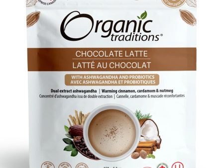 Organic Traditions Organic Chocolate Latte with Ashwagandha and Probiotics 150g For Discount