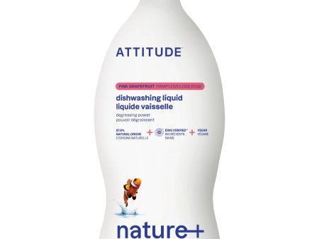 Attitude Nature+ Dishwashing Liquid Pink Grapefruit 700ml Hot on Sale