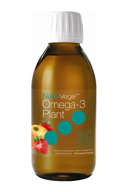 NutraVege Omega-3 Plant Based 500mg EPA + DHA Strawberry Orange Flavour 200ml Discount