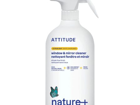 Attitude Nature+ Window & Mirror Cleaner Citrus Zest 800ml Online Sale