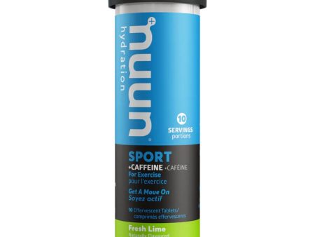 Nuun Sport Hydration + Caffeine - Fresh Lime 10s Supply