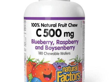 Natural Factors C 500 mg Blueberry, Raspberry and Boysenberry 180s Cheap