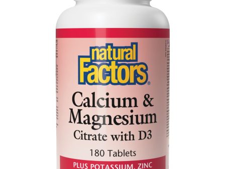 Natural Factors Calcium & Magnesium Citrate with D3 (Tablets) 180s For Discount