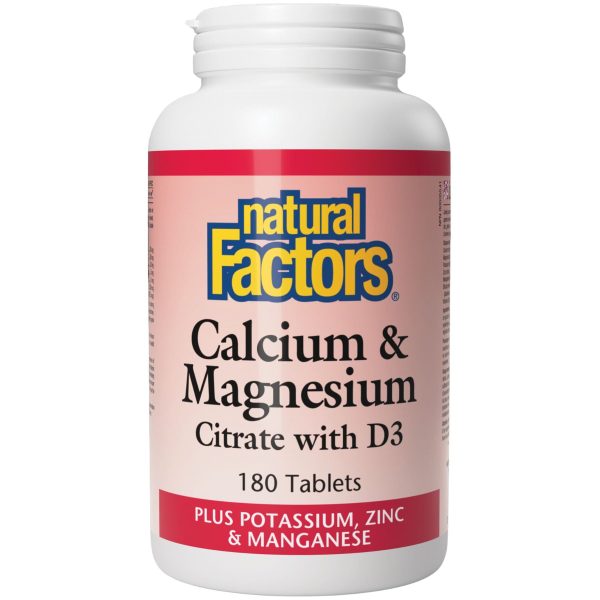 Natural Factors Calcium & Magnesium Citrate with D3 (Tablets) 180s For Discount