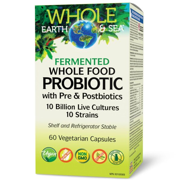 Natural Factors Whole Earth & Sea Whole Food Probiotic 10 Billion 60s Supply