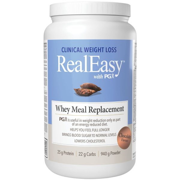 Natural Factors RealEasy with PGX Whey Meal Replacement Chocolate 940g Cheap