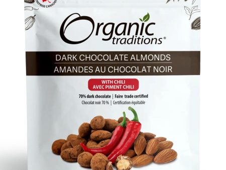 Organic Traditions Organic Dark Chocolate Covered Almonds with Chili 100g Discount