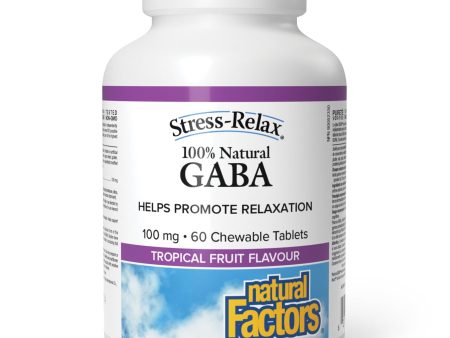 Natural Factors 100% Natural GABA 100 mg Tropical Fruit Flavour 60s Supply