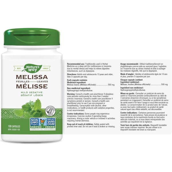 Nature s Way Melissa Lemon Balm 100s For Discount