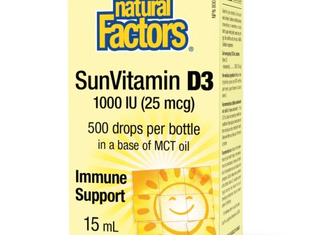 Natural Factors SunVitamin D3 1000 IU 15ml For Discount