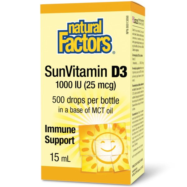 Natural Factors SunVitamin D3 1000 IU 15ml For Discount