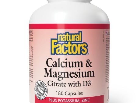 Natural Factors Calcium & Magnesium Citrate with D3 (Capsules) 180s Online Hot Sale