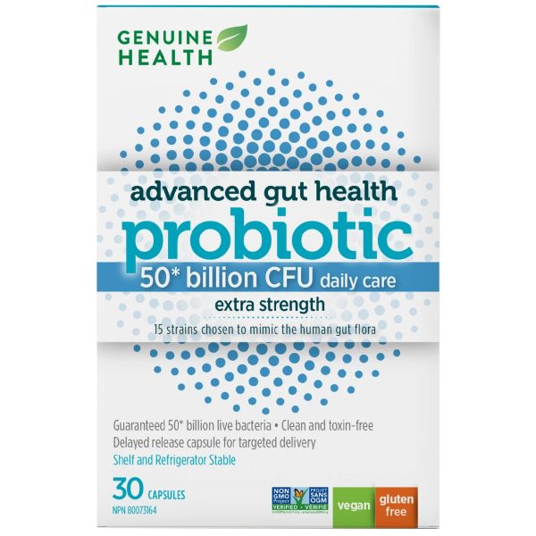 Genuine Health Advanced Gut Health Extra-Strength Probiotic 50 Billion CFU 30s For Cheap