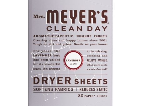 Mrs Meyer s Lavender Dryer Sheets 80ct Online Hot Sale