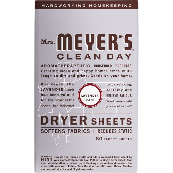 Mrs Meyer s Lavender Dryer Sheets 80ct Online Hot Sale