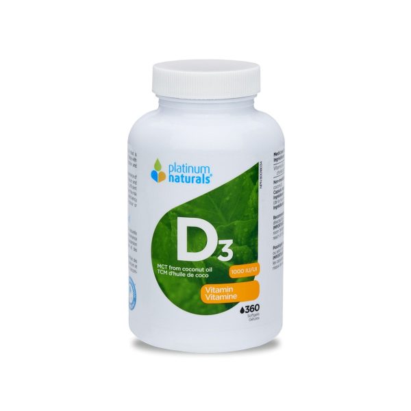 Platinum Naturals Vitamin D3 1000 IU 360s Fashion