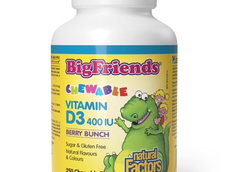 Natural Factors Big Friends Chewable Vitamin D3 400 IU 250s For Cheap