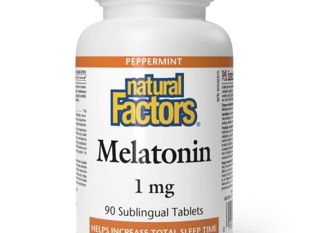 Natural Factors Melatonin 1 mg Peppermint 90s on Sale